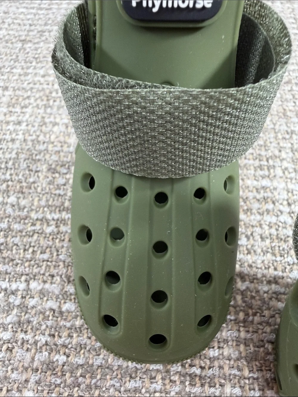 Olive green Phymorse Dog Shoes for Hot Pavement - Blue Box